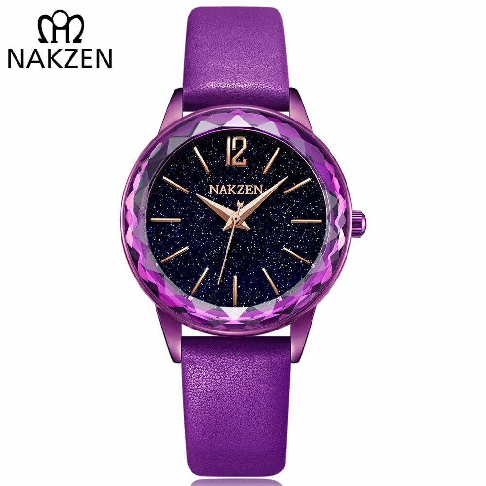 NAKZEN Dress Women Quartz Watches Minimalism Starry sky Magnet Buckle Fashion Wristwatch Waterproof Roman Numeral reloj mujer 4206-6