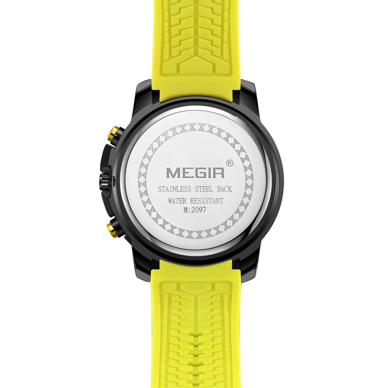 MEGIR Chronograph Mens Sport Watches with Silicone Band Big Dial Military Quartz Watch Men Clock Relogio Masculino Reloj Hombre 2097-13
