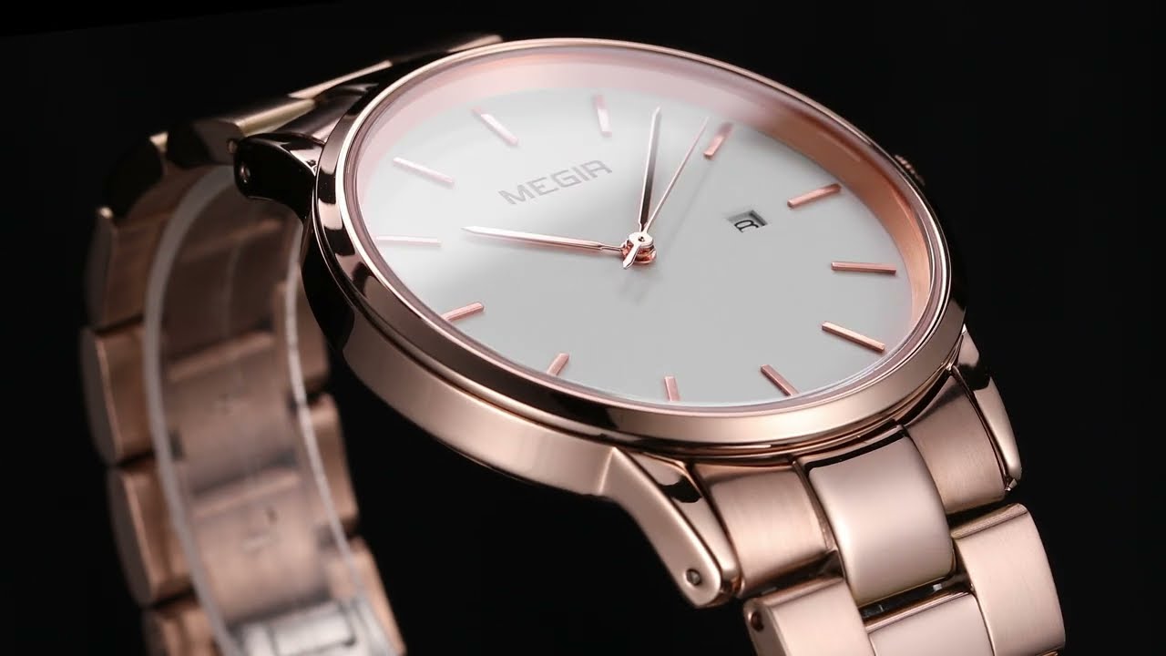 MEGIR Quartz Watch for Men Top Brand Luxury Steel Band Wristwatches Business Casual Date Clock Waterproof Relogio Masculino 2164-14