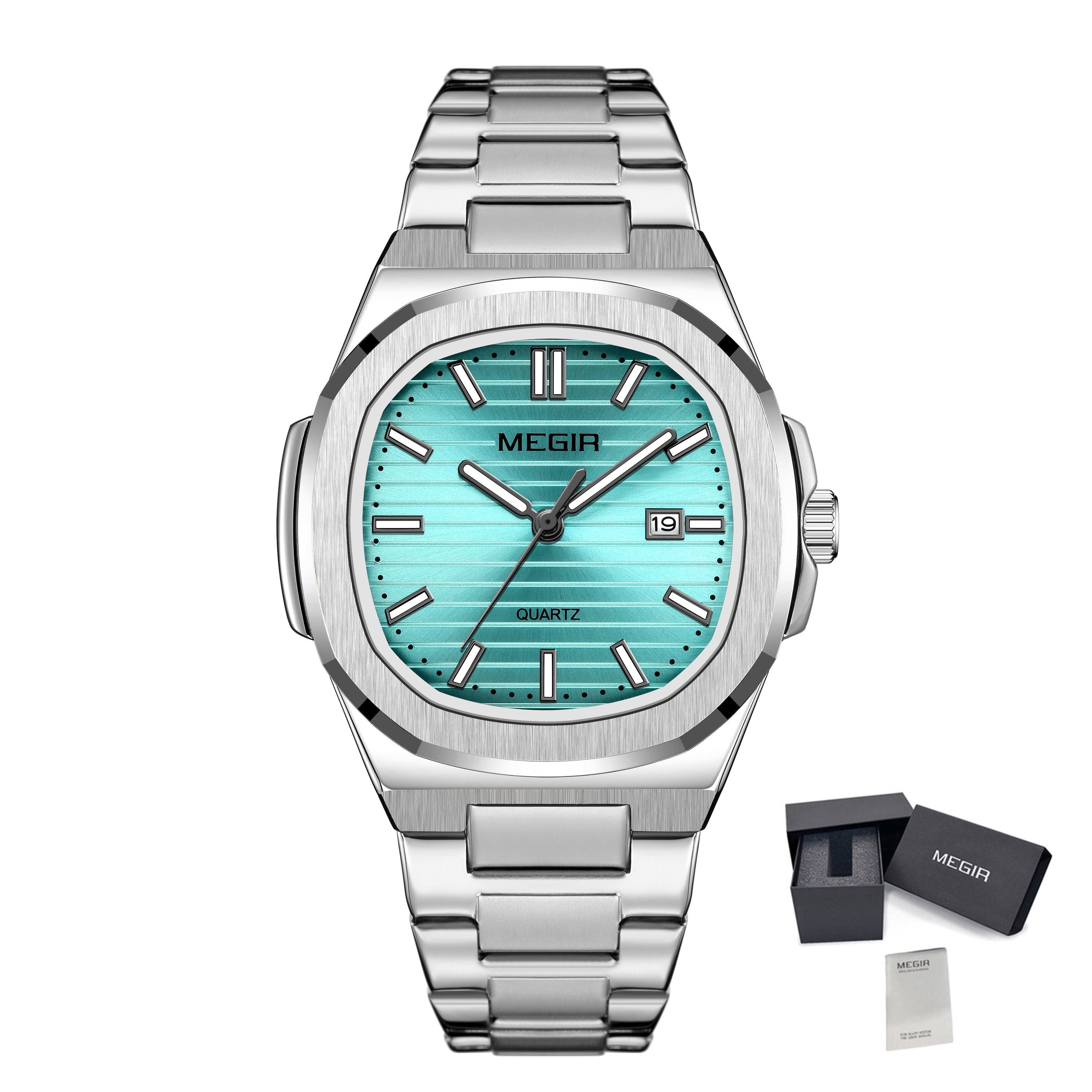 MEGIR Luxury Brand Men Business Watches Waterproof Male Clock Stainless Steel Luminous Quartz Sports Wristwatch Montre Femme 1084-18